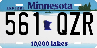 MN license plate 561QZR
