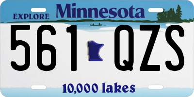 MN license plate 561QZS