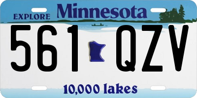 MN license plate 561QZV