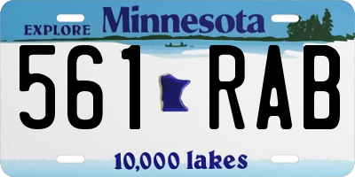 MN license plate 561RAB