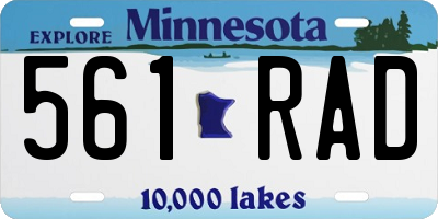 MN license plate 561RAD