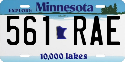 MN license plate 561RAE