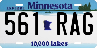 MN license plate 561RAG
