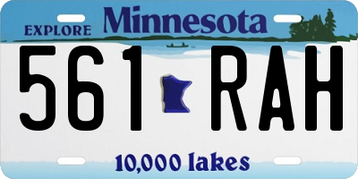 MN license plate 561RAH