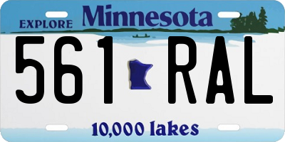 MN license plate 561RAL
