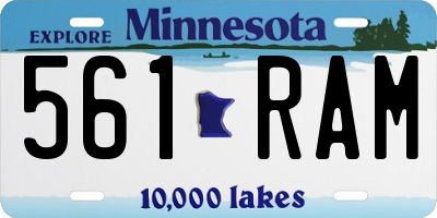 MN license plate 561RAM