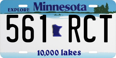 MN license plate 561RCT