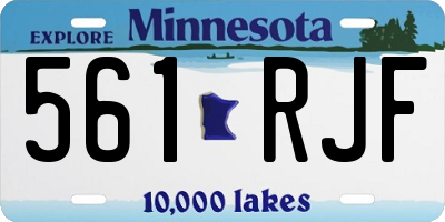 MN license plate 561RJF