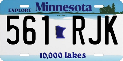 MN license plate 561RJK