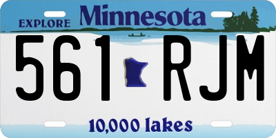 MN license plate 561RJM