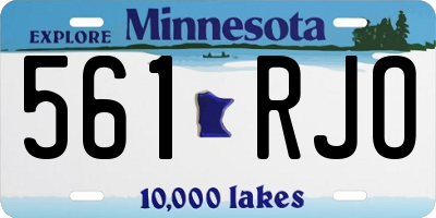 MN license plate 561RJO