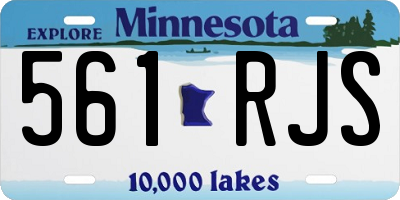 MN license plate 561RJS