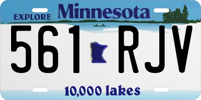 MN license plate 561RJV