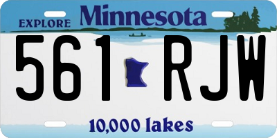 MN license plate 561RJW