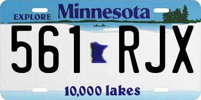 MN license plate 561RJX