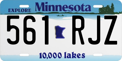 MN license plate 561RJZ