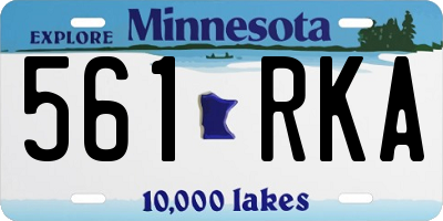 MN license plate 561RKA