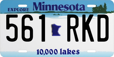 MN license plate 561RKD