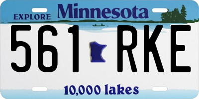 MN license plate 561RKE