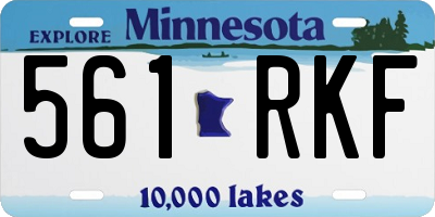 MN license plate 561RKF