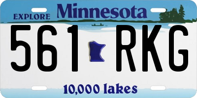 MN license plate 561RKG