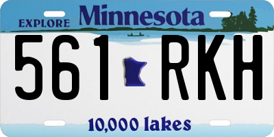 MN license plate 561RKH