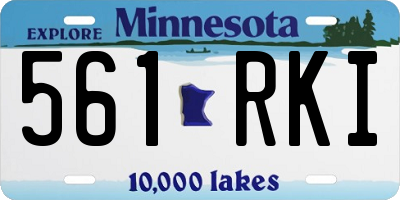 MN license plate 561RKI