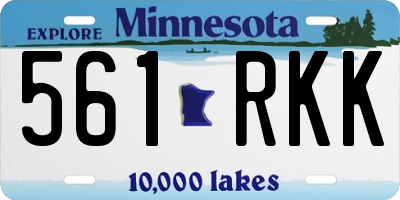 MN license plate 561RKK