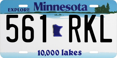 MN license plate 561RKL
