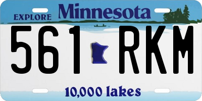 MN license plate 561RKM