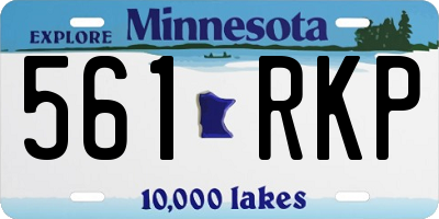 MN license plate 561RKP