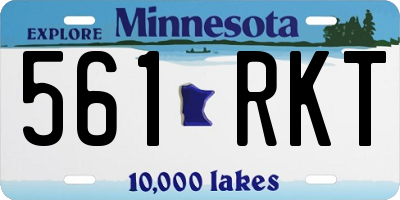 MN license plate 561RKT