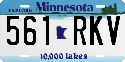 MN license plate 561RKV
