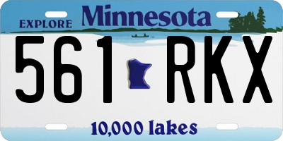MN license plate 561RKX