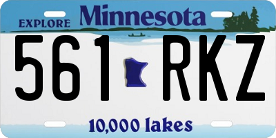 MN license plate 561RKZ