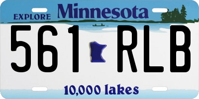MN license plate 561RLB