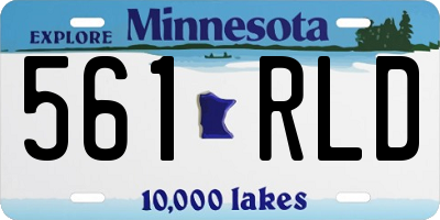 MN license plate 561RLD