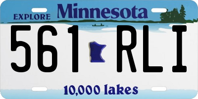 MN license plate 561RLI