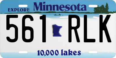 MN license plate 561RLK