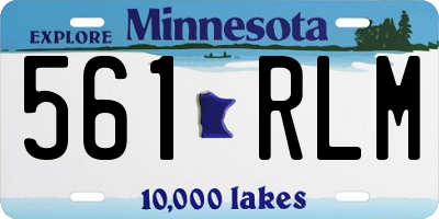 MN license plate 561RLM