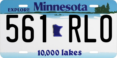 MN license plate 561RLO