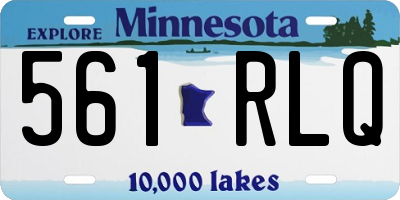 MN license plate 561RLQ