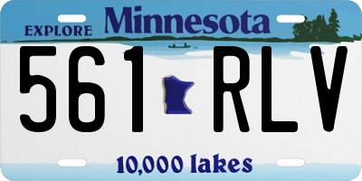 MN license plate 561RLV