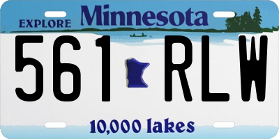 MN license plate 561RLW