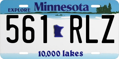 MN license plate 561RLZ