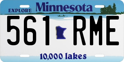 MN license plate 561RME
