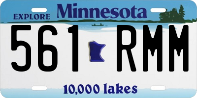 MN license plate 561RMM
