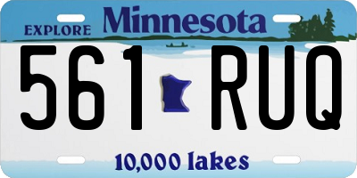 MN license plate 561RUQ