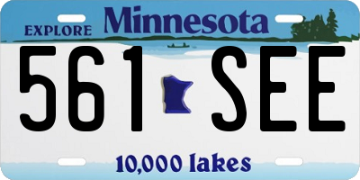 MN license plate 561SEE