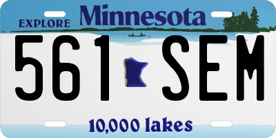 MN license plate 561SEM